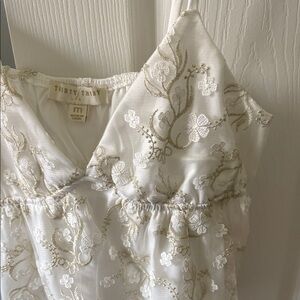 Thirty Thirty LA White and Gold Top